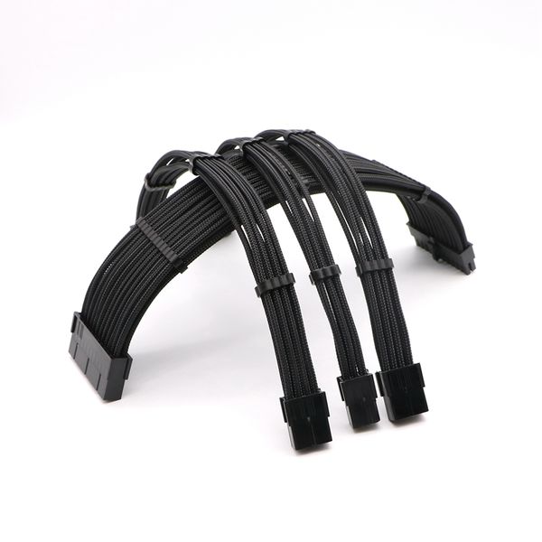 basic extension cable kit - 180 degree single sleeved atx 24pin/ 4+4pin, pci-e 6+2pin/ 6pin power extension cable
basic extension cable kit - 180 degree single sleeved atx 24pin/ 4+4pin, pci-e 6+2pin/ 6pin power extension cable