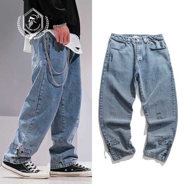 men's jeans men loose vintage embroidery staright fashion pockets wide leg pants hip hop, Blue 
men's jeans men loose vintage embroidery staright fashion pockets wide leg pants hip hop, Blue
