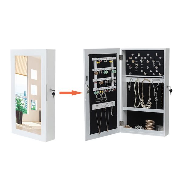 wall mounted space saving jewelry storage organizer jewelry cabinet armoire with mirror wooden us stock
wall mounted space saving jewelry storage organizer jewelry cabinet armoire with mirror wooden us stock