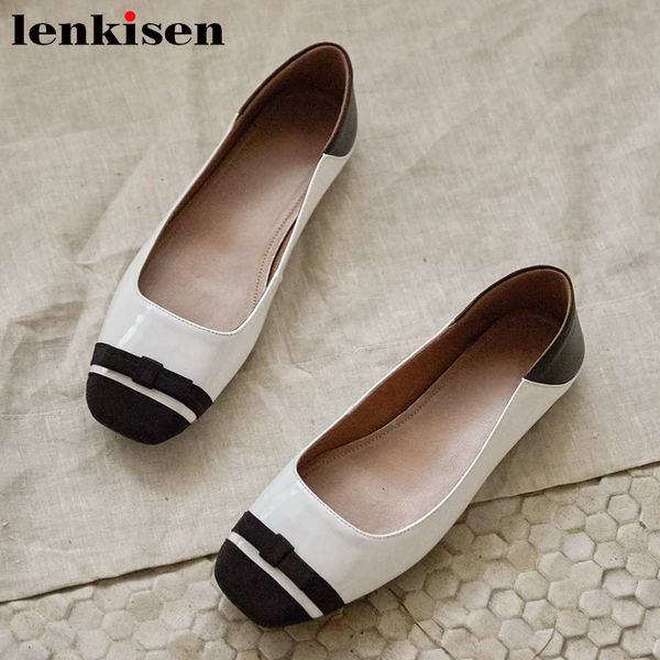 lenkisen mixed color genuine leather loafers square toe women flats breathable young lady bowtie sweet shallow brand shoes l13, Black
lenkisen mixed color genuine leather loafers square toe women flats breathable young lady bowtie sweet shallow brand shoes l13, Black