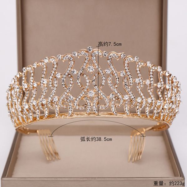 люкс тиара кристалл стразы tiara корона с расческой свадебный birdal pageant день рождения принцессы headband, Golden;silver
люкс тиара кристалл стразы tiara корона с расческой свадебный birdal pageant день рождения принцессы headband, Golden;silver