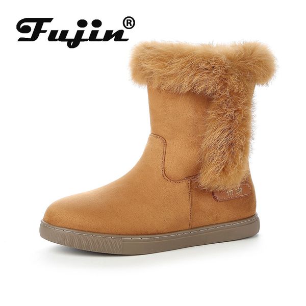 fujin ankle boots suede leather boots warm winter slip on snow for women plush fur snow shoes, Black
fujin ankle boots suede leather boots warm winter slip on snow for women plush fur snow shoes, Black