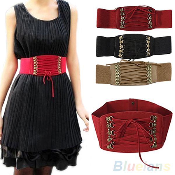 bluelans fashion women's lady rivet elastic buckle wide waist belt waistband corset, Black;brown
bluelans fashion women's lady rivet elastic buckle wide waist belt waistband corset, Black;brown