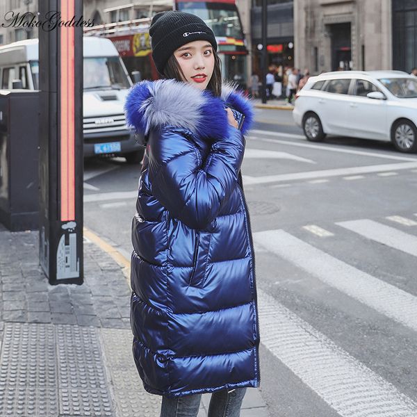 women's down & parkas moko glossy parka women winter jacket cotton padded warm thicken big fur collar ladies long coats womens jackets, Black
women's down & parkas moko glossy parka women winter jacket cotton padded warm thicken big fur collar ladies long coats womens jackets, Black