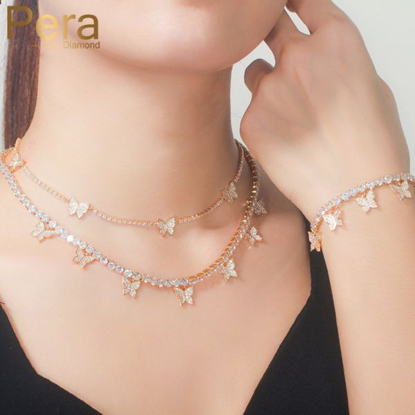 pera cute butterfly shape luxury cubic zirconia boho round chokers necklace bracelet sets for women summer party jewelry j344, Silver
pera cute butterfly shape luxury cubic zirconia boho round chokers necklace bracelet sets for women summer party jewelry j344, Silver