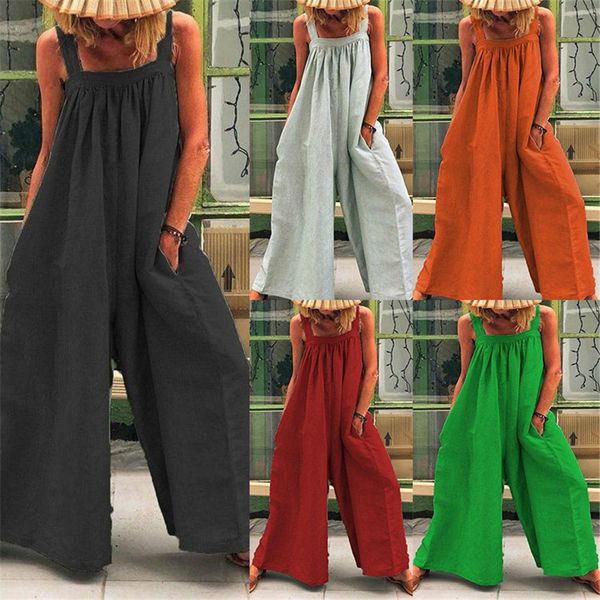 womens jumpsuits solid color overalls loose sleeveless casual rompers fashion wide legged pants home holiday woman jumpsuits, Black;white
womens jumpsuits solid color overalls loose sleeveless casual rompers fashion wide legged pants home holiday woman jumpsuits, Black;white