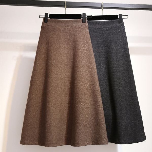 skirts autumn solid knitted a-line high waist women vintage office lady faldas elegant casual simple midi warm clothing, Black
skirts autumn solid knitted a-line high waist women vintage office lady faldas elegant casual simple midi warm clothing, Black
