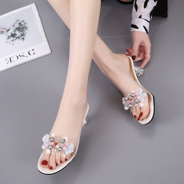 2020 women swecrystal flower sandals women high heels slippers women's bow flip-flops fairy wind transparent party sandals, Black
2020 women swecrystal flower sandals women high heels slippers women's bow flip-flops fairy wind transparent party sandals, Black