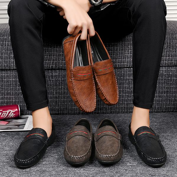 2020 mens driving shoes casual men loafers leather man moccasins comfy breathable male flats slip on boat shoes, Black
2020 mens driving shoes casual men loafers leather man moccasins comfy breathable male flats slip on boat shoes, Black