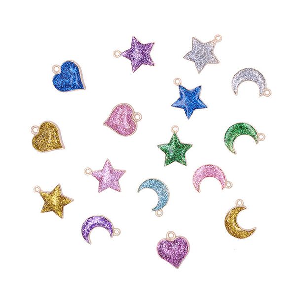 diy 5pcs accessories gold sequins star moon alloy accessories lover's gift small pendant wholesale, Silver
diy 5pcs accessories gold sequins star moon alloy accessories lover's gift small pendant wholesale, Silver