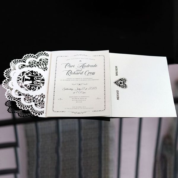 greeting cards 10pcs/set european style lace wedding invitation card cover laser cut engagement party supplies
greeting cards 10pcs/set european style lace wedding invitation card cover laser cut engagement party supplies