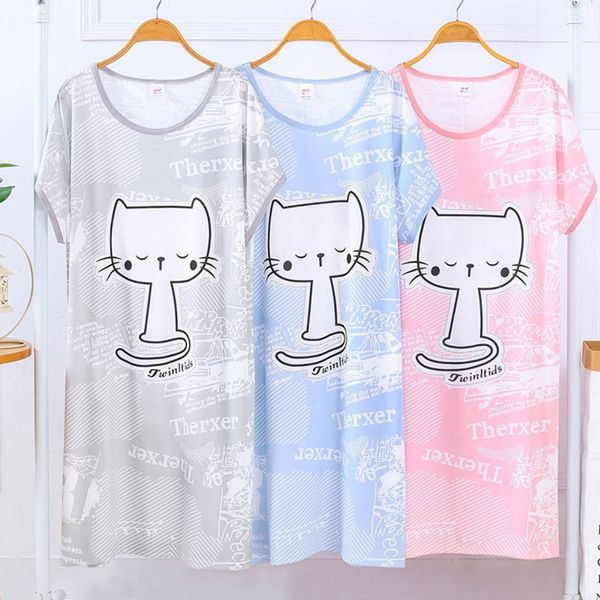 summer new style plus-sized lengthen large size fat mm short sleeve cartoon pajamas one-piece mid-length nightgown, Black;red
summer new style plus-sized lengthen large size fat mm short sleeve cartoon pajamas one-piece mid-length nightgown, Black;red
