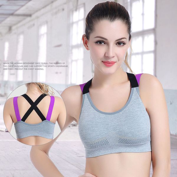women yoga bra sports fitness stretch workout tank seamless racerback padded push upwirecross bra gym clothes, White;black
women yoga bra sports fitness stretch workout tank seamless racerback padded push upwirecross bra gym clothes, White;black