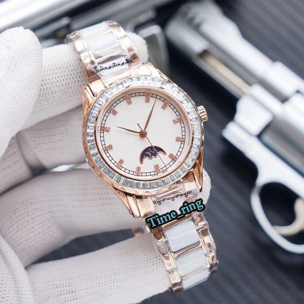 version 7121j-001 moon phase dial rose gold diamond bezel eta2824-2 automatic mechanical movement womens watch ceramics strap watches, Slivery;brown
version 7121j-001 moon phase dial rose gold diamond bezel eta2824-2 automatic mechanical movement womens watch ceramics strap watches, Slivery;brown