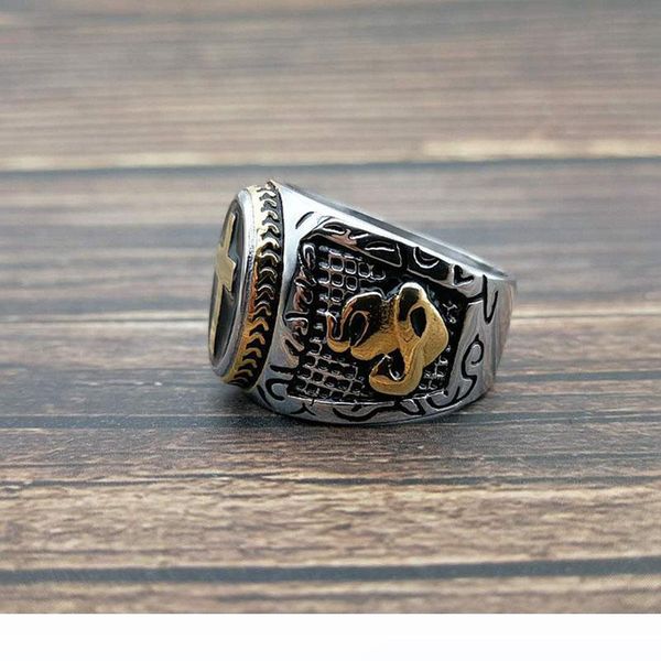 vintage hip hop titanium mens band finger rings plated gold cross 2019 male jewelry accessories, Silver
vintage hip hop titanium mens band finger rings plated gold cross 2019 male jewelry accessories, Silver