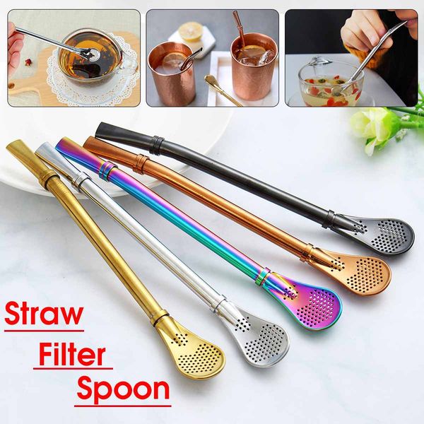 colorful 304 stainless steel tea drinking straws spoon yerba mate tea filter reusable bombilla gourd tea tools bar accessories
colorful 304 stainless steel tea drinking straws spoon yerba mate tea filter reusable bombilla gourd tea tools bar accessories