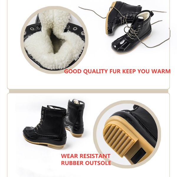 sts women039s boots lady duck boot with waterproof zipper rubber sole women rain boots lace up ankle shoes fur winter women sho, Black
sts women039s boots lady duck boot with waterproof zipper rubber sole women rain boots lace up ankle shoes fur winter women sho, Black
