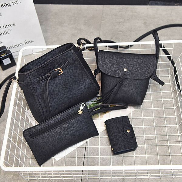 2020 4pcs/set women lady leather solid shoulder bag handbag tassel satchel clutch coin purse wallet lot
2020 4pcs/set women lady leather solid shoulder bag handbag tassel satchel clutch coin purse wallet lot