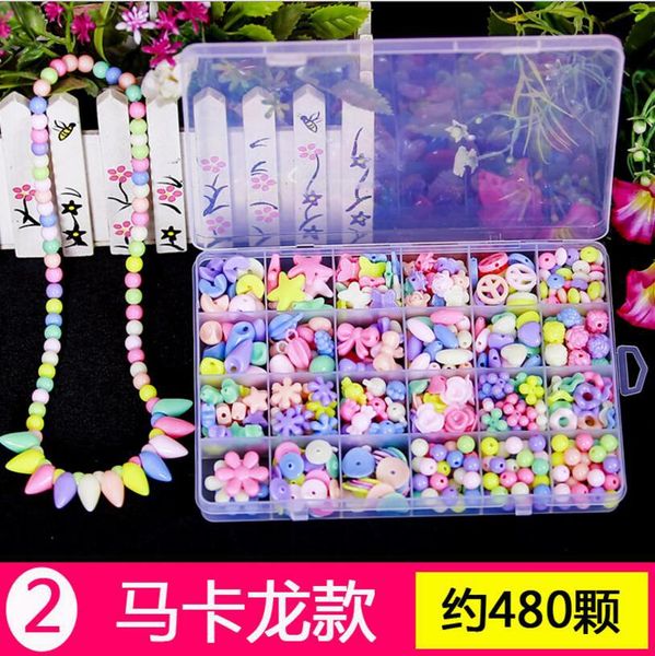 Of Beaded Kit Toys Grids Children's Beads Girls Handmade Beads Bracelet Necklace Diy Materials Kids Toy Gift