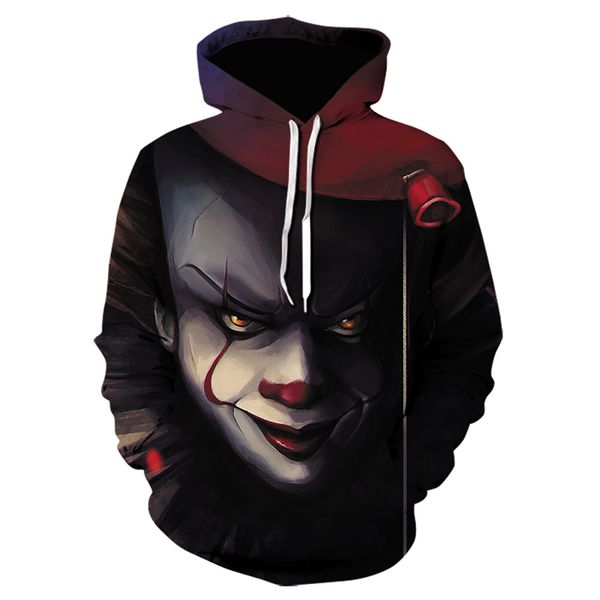 2020new trendy product clown series 3d printing men's hoodie autumn and winter new 3d printing clown series pattern mens hoodie, Black
2020new trendy product clown series 3d printing men's hoodie autumn and winter new 3d printing clown series pattern mens hoodie, Black