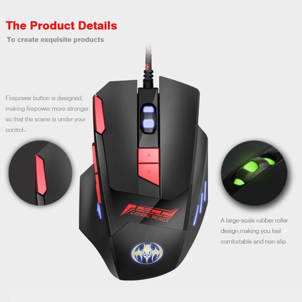 wired gaming mouse 8 buttons mouse gamer 3200dpi cool gaming with backlight for pc lapfor lapcomputer
wired gaming mouse 8 buttons mouse gamer 3200dpi cool gaming with backlight for pc lapfor lapcomputer