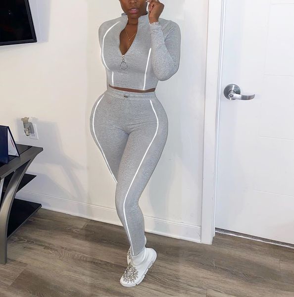 new womens casual fashion two piece suits contrast line long sleeve with pants sets, White
new womens casual fashion two piece suits contrast line long sleeve with pants sets, White