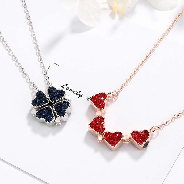 zircon pendant double-sided four-leaf clover s925 necklace love heart zircon choker christmas gift flower women necklaces, Silver
zircon pendant double-sided four-leaf clover s925 necklace love heart zircon choker christmas gift flower women necklaces, Silver