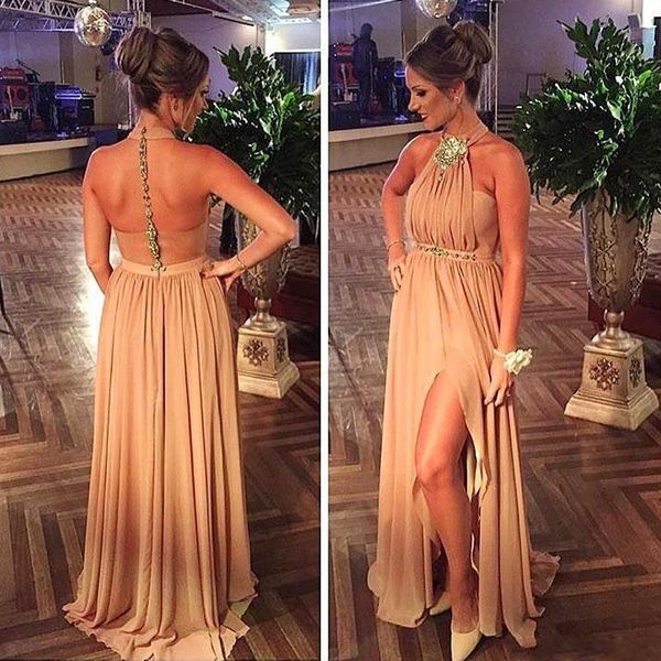 halter chiffon prom party dresses 2021 backless long evening gowns crystals side split floor length a line cocktail formal wear, Black
halter chiffon prom party dresses 2021 backless long evening gowns crystals side split floor length a line cocktail formal wear, Black