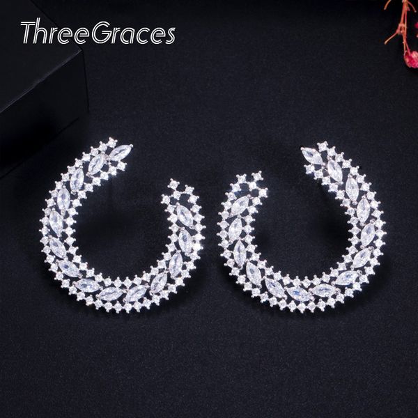 stud threegraces fashion women costume party jewelry shinning white micro pave cubic zirconia moon shape big earrings er456, Golden;silver
stud threegraces fashion women costume party jewelry shinning white micro pave cubic zirconia moon shape big earrings er456, Golden;silver
