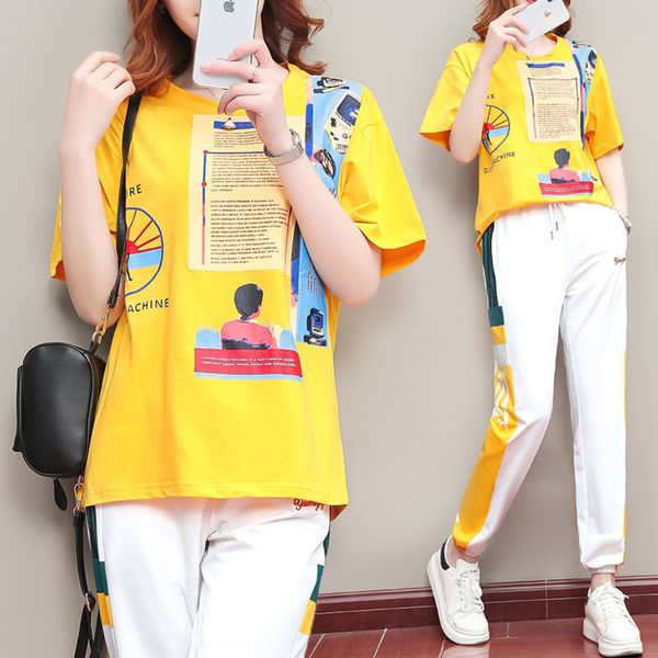 sports women's summer 2020 new korean style short sleeve slimming student running summer loose leisure two-piece suit trendy sports fas, Gray
sports women's summer 2020 new korean style short sleeve slimming student running summer loose leisure two-piece suit trendy sports fas, Gray