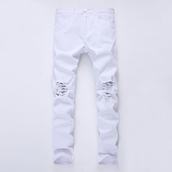 new fashion men holes white european high street motorcycle biker jeans men hip hop ripped slim pants, Blue
new fashion men holes white european high street motorcycle biker jeans men hip hop ripped slim pants, Blue