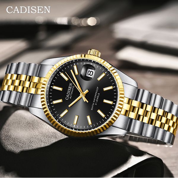 cadisen men mechanical wristwatches automatic watch men stainless steel waterproof clock relogio masculino 2020, Slivery;brown
cadisen men mechanical wristwatches automatic watch men stainless steel waterproof clock relogio masculino 2020, Slivery;brown