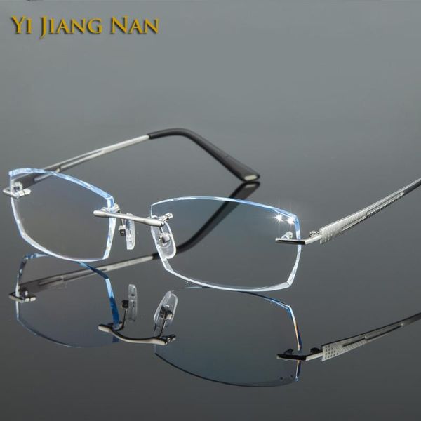 fashion rimless titanium eyeglasses male tint lenses prescription eyeglass for men, Black 
fashion rimless titanium eyeglasses male tint lenses prescription eyeglass for men, Black