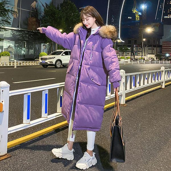women's down & parkas long cotton coat female fashion hooded fur collar warm winter jacket women padded thick coats outerwear q2927, Black
women's down & parkas long cotton coat female fashion hooded fur collar warm winter jacket women padded thick coats outerwear q2927, Black