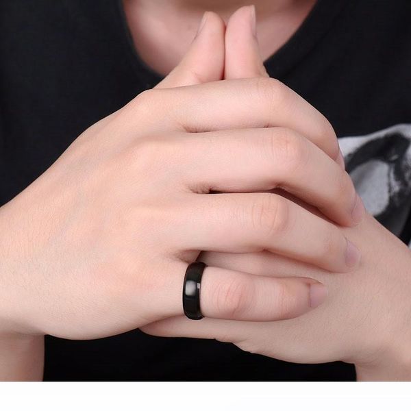 vnox personalize stainless steel beveled edge brushed center ring for men women black wedding band custom letter date ring, Silver