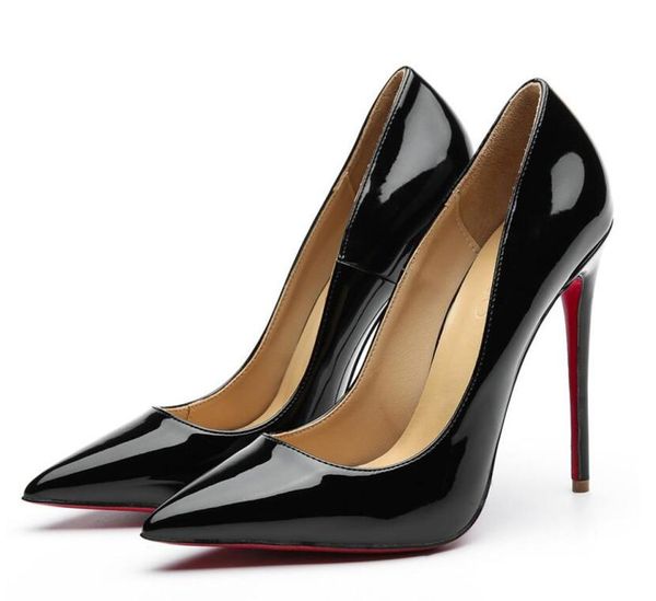 red bottom shoes for women genuine leather high heel shoes thin heel wedding red bottom pointed toe party, Black
red bottom shoes for women genuine leather high heel shoes thin heel wedding red bottom pointed toe party, Black