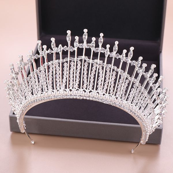 bridal hair accessories new handmade beaded crown headband wedding headdress crystal pearl crown hoop wedding headdress, Golden;silver
bridal hair accessories new handmade beaded crown headband wedding headdress crystal pearl crown hoop wedding headdress, Golden;silver
