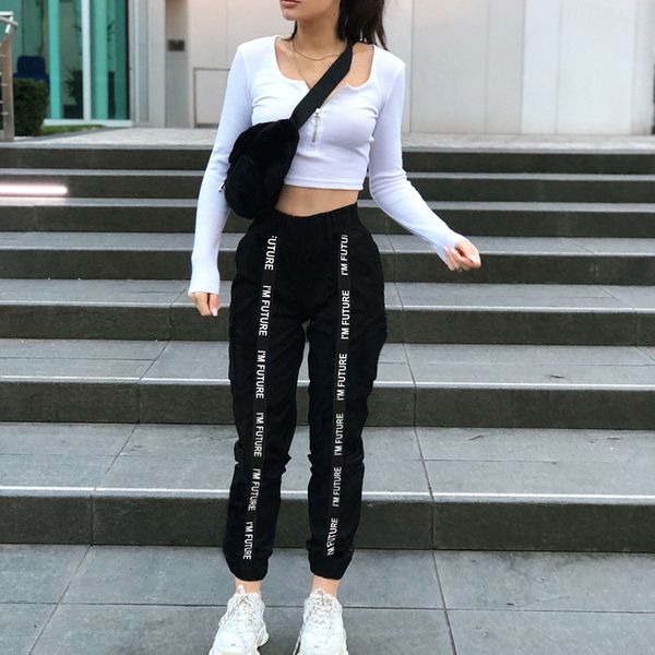 septhydrogen brand designer harem pants trousers women full length loose jogger mujer sporting elastic waist black casual combat streetwear, Black;white
septhydrogen brand designer harem pants trousers women full length loose jogger mujer sporting elastic waist black casual combat streetwear, Black;white