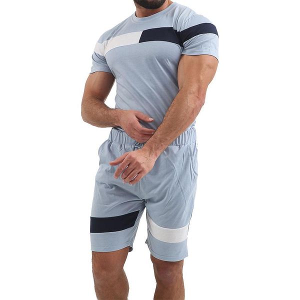 men's suits 2020 men's short sleeve sport suit with matching stripe and matching color short sleeve fitness suit t-shirt, Gray
men's suits 2020 men's short sleeve sport suit with matching stripe and matching color short sleeve fitness suit t-shirt, Gray