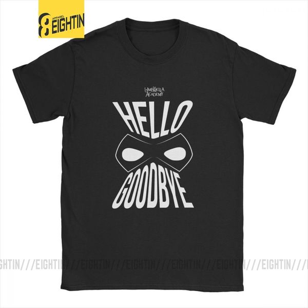 umbrella academy hello goodbye mask t shirt men cotton t-shirt crew neck cha luther comic tees short sleeve clothing 4xl 5xl 6xl