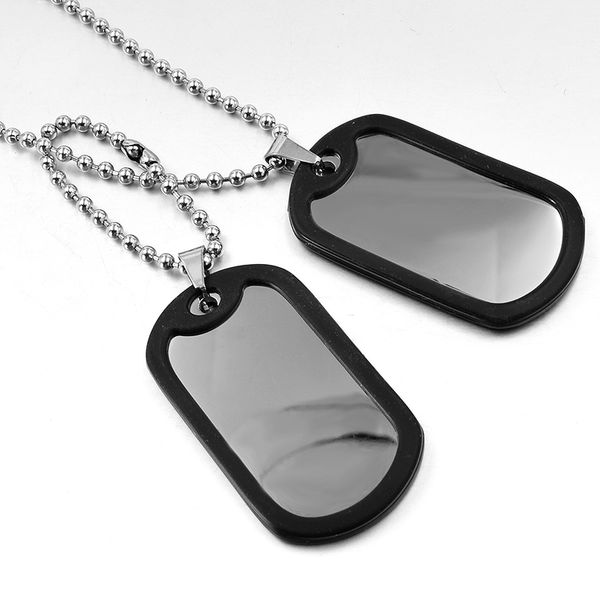 chimdou army tactical style stainless steel 2 dog tag chain men pendant necklace jewelry smooth metal stamping blanks, Silver
chimdou army tactical style stainless steel 2 dog tag chain men pendant necklace jewelry smooth metal stamping blanks, Silver