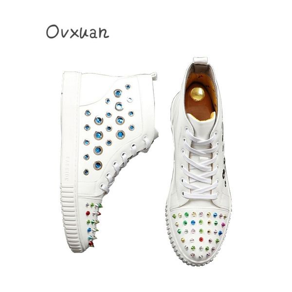 ovxuan hip hop ankle boots men metal rings flat heel bottom high studded rivet shoes 2020 spring summer fashion short boots, Black
ovxuan hip hop ankle boots men metal rings flat heel bottom high studded rivet shoes 2020 spring summer fashion short boots, Black