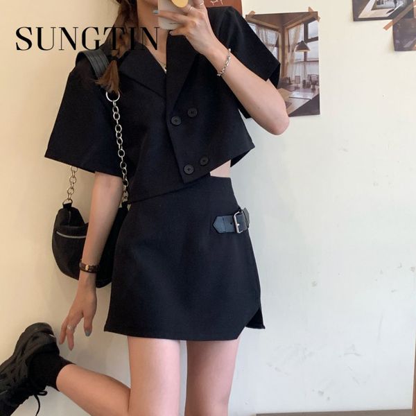 sungtin double breasted blazer jacket women pleated mini skirt suit black casual office ladies suits formal set blazer and skirt, White
sungtin double breasted blazer jacket women pleated mini skirt suit black casual office ladies suits formal set blazer and skirt, White