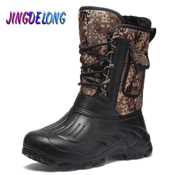 classic men's winter boots mid-calf men's boots plush warm snow camouflage army outdoor botas hombre, Black
classic men's winter boots mid-calf men's boots plush warm snow camouflage army outdoor botas hombre, Black