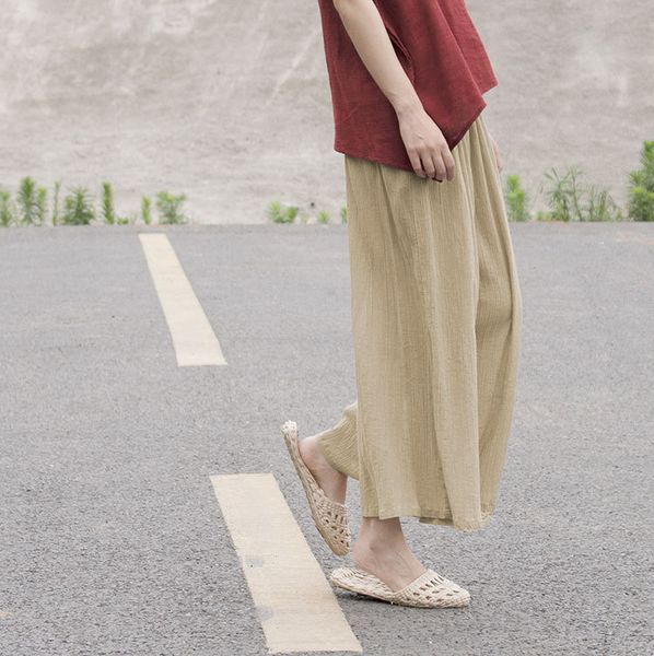 women spring summer thin wide leg pants ladies elastic waist loose trousers female 2020 solid color pants, Black;white
women spring summer thin wide leg pants ladies elastic waist loose trousers female 2020 solid color pants, Black;white