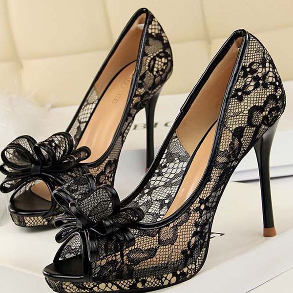 high heel women pump lace beautiful party women's pump sandals fashion comfortable wedding woman shoes plus size, Black
high heel women pump lace beautiful party women's pump sandals fashion comfortable wedding woman shoes plus size, Black