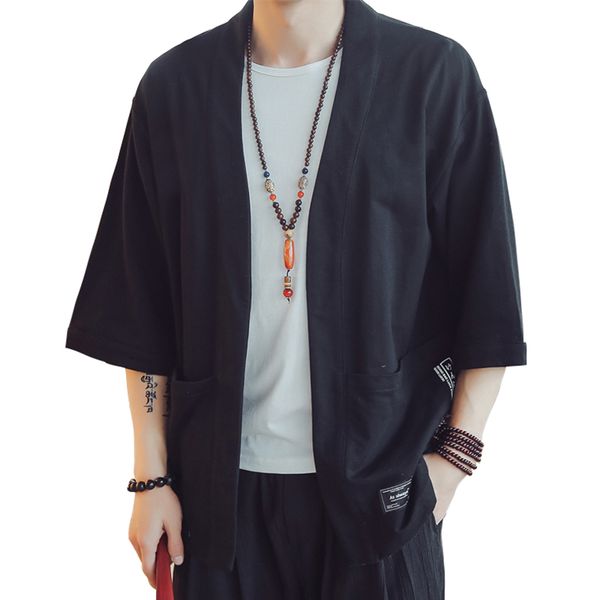 men jacket japanese style leisure fashion retro robe men's kimono cardigan fashion bf wind print short sleeved sale, Black;brown
men jacket japanese style leisure fashion retro robe men's kimono cardigan fashion bf wind print short sleeved sale, Black;brown