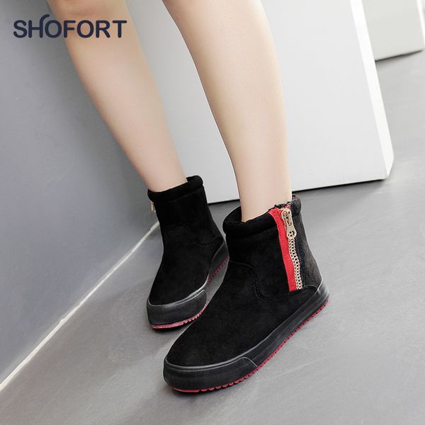 shofort winter snow boots 2020 fashion side zipper women boots plus velvet warm soft thick bottom heighten non-slip cotton shoes, Black
shofort winter snow boots 2020 fashion side zipper women boots plus velvet warm soft thick bottom heighten non-slip cotton shoes, Black