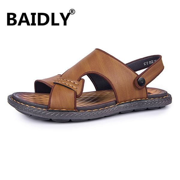 men roman sandals classic men's summer sandals comfortable men shoes leather beach slippers soft outdoor water shoes, Black
men roman sandals classic men's summer sandals comfortable men shoes leather beach slippers soft outdoor water shoes, Black