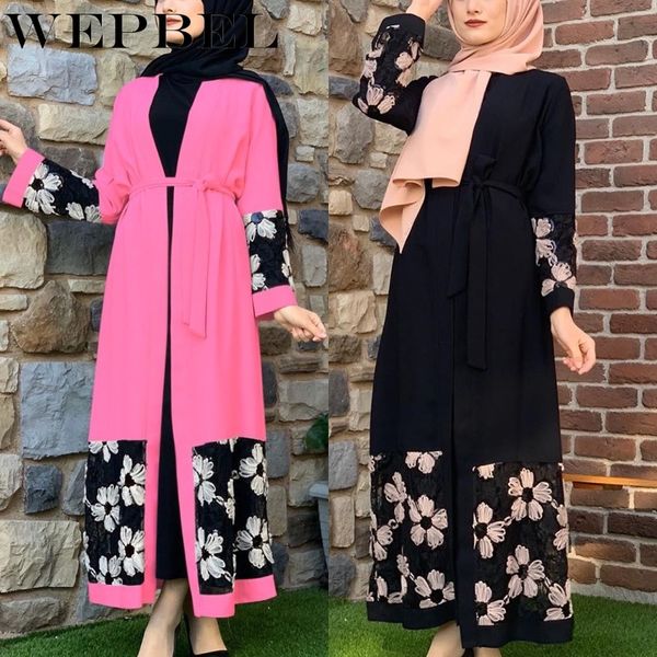wepbel robe muslim floral print cardigan lace-up dress robe women's fashion stitching high waist long-sleeved ankle-length dress, Black;gray
wepbel robe muslim floral print cardigan lace-up dress robe women's fashion stitching high waist long-sleeved ankle-length dress, Black;gray